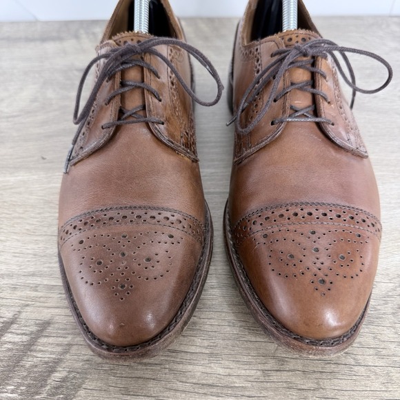 Allen Edmonds Cap-Toe Oxfords Men's 9D Walnut Brown Leather - Picture 3 of 13